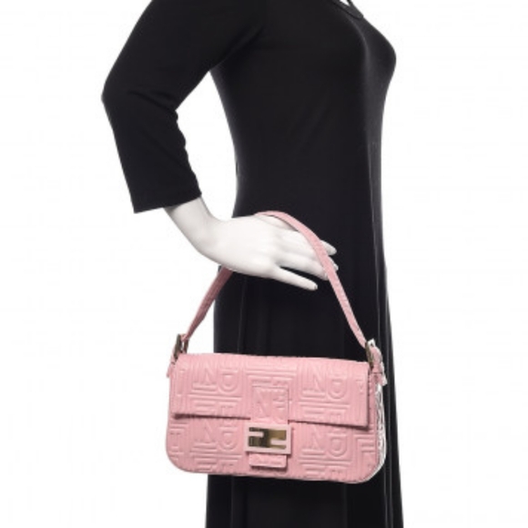 FENDI Baguette bag Leather Vintage FF Logo - Picture 15 of 16